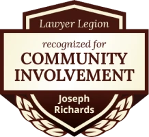 Lawyer Legion Recognized for Community Involvement / Joseph Ricards - Badge